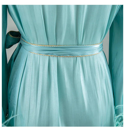 Caria Feather Jacket/Dress Fashion Closet Clothing
