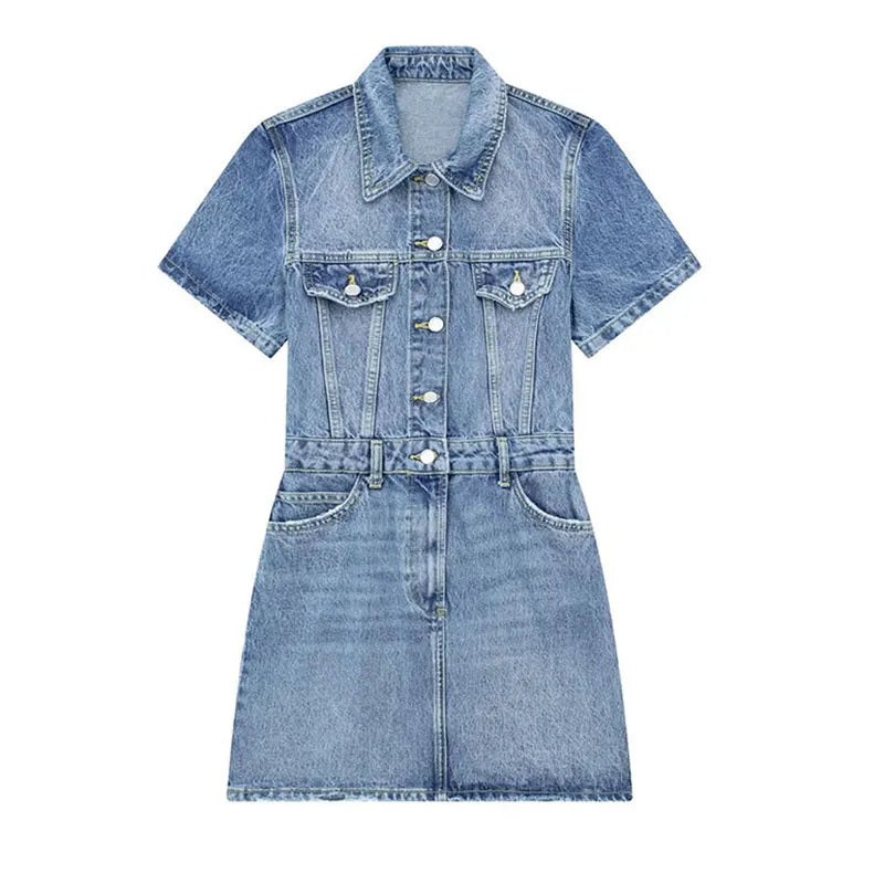 Halter neck denim dress - Dresses - CLOTHING - Woman 