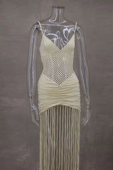 Cassandra Tassel Maxi Dress Fashion Closet Clothing