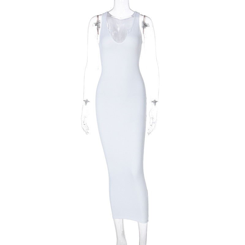 Casually Bodycon Midi Dress Fashion Closet Clothing