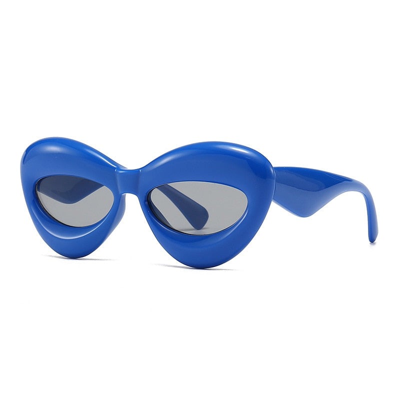 Stylish cat eye shaped blue shade sunglasses for kids - sky blue with