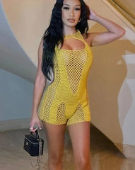 Charline Crochet Romper Fashion Closet Clothing