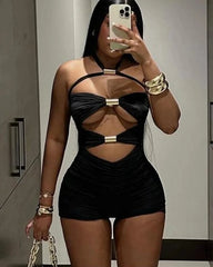 Chic Buckle Romper Fashion Closet Clothing