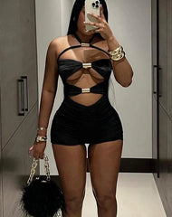 Chic Buckle Romper Fashion Closet Clothing