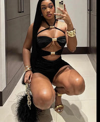 Chic Buckle Romper Fashion Closet Clothing