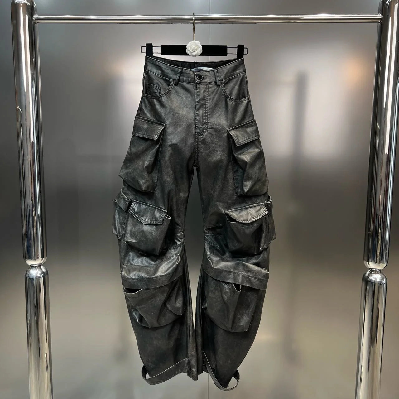 Cia Vintage Leather Cargo Pants Fashion Closet Clothing