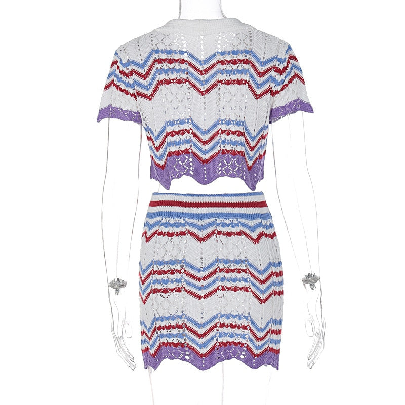 Ciara Crochet Skirt Set Fashion Closet Clothing