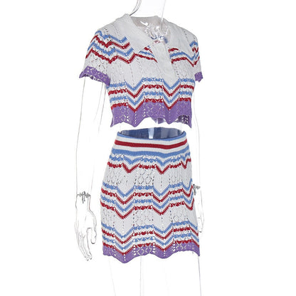 Ciara Crochet Skirt Set Fashion Closet Clothing
