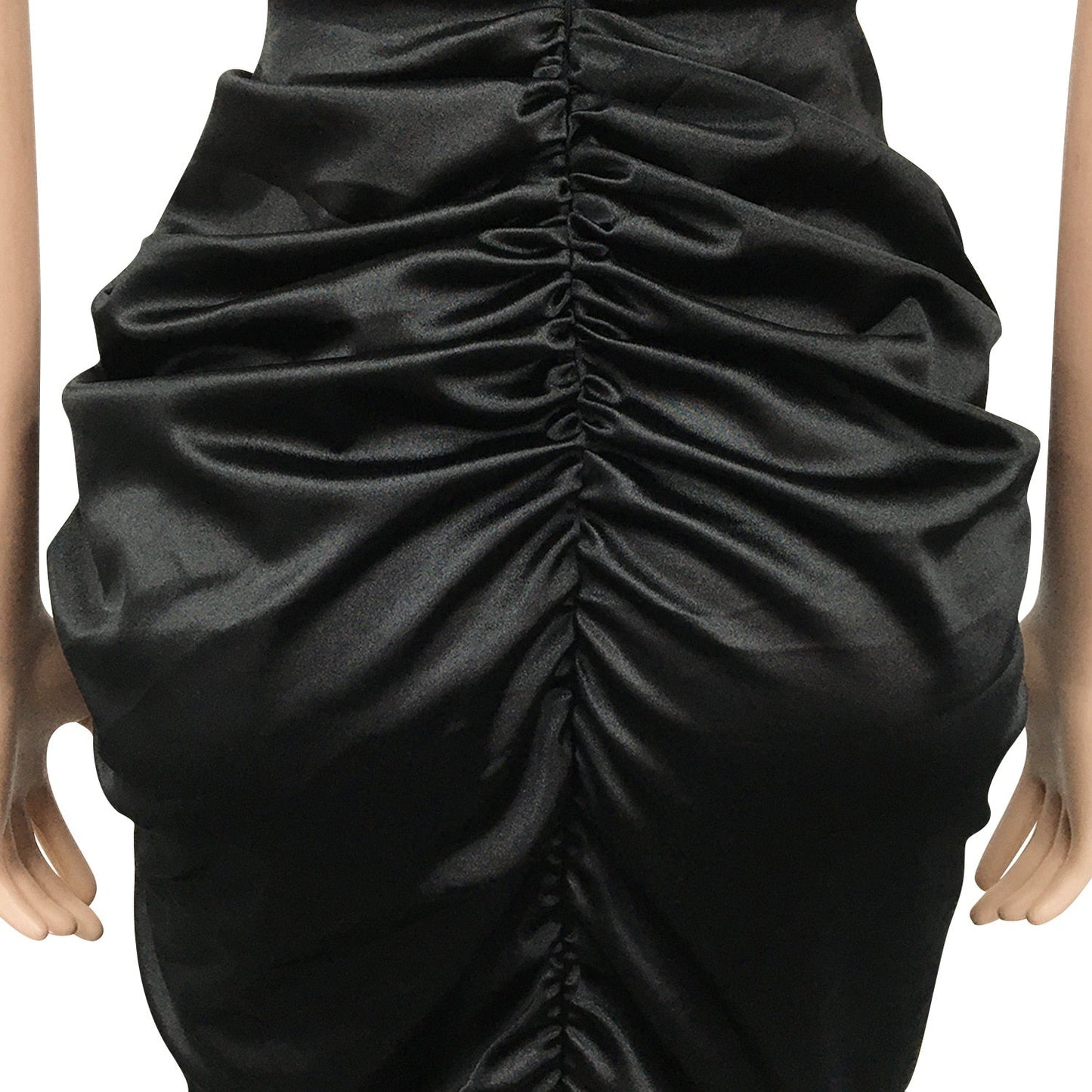 Cierra Ruched Midi Dress Fashion Closet Clothing