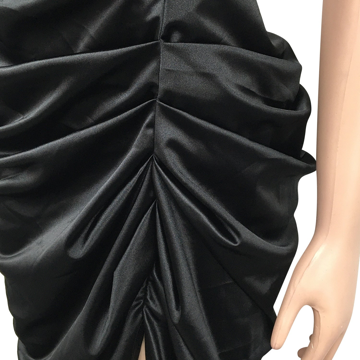 Cierra Ruched Midi Dress Fashion Closet Clothing
