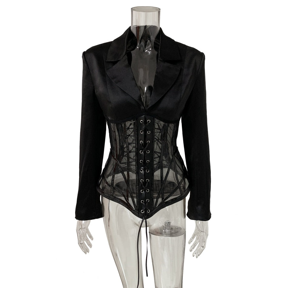 Classy Leather Corset Jacket Fashion Closet Clothing