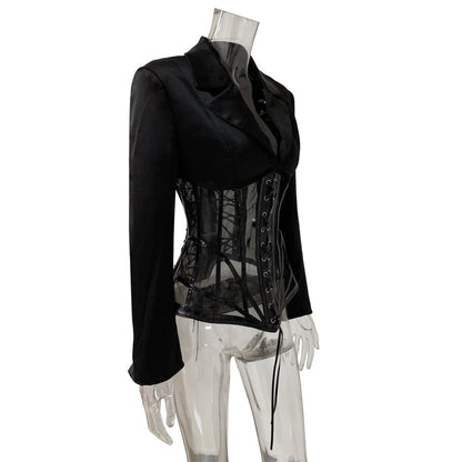 Classy Leather Corset Jacket Fashion Closet Clothing