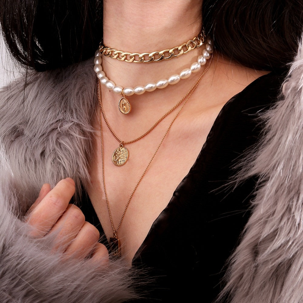 Diamante Layered Choker Necklace | Karen Millen