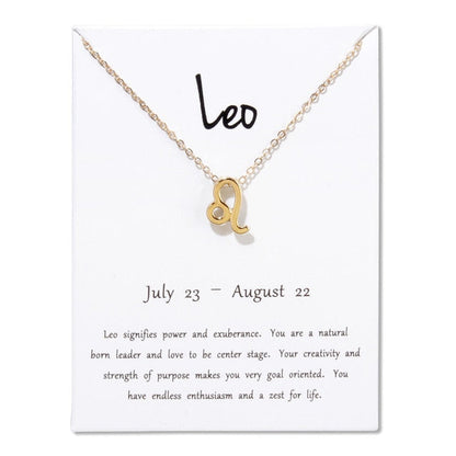 Constellation Zodiac Sign Pendant Necklace Fashion Closet Clothing