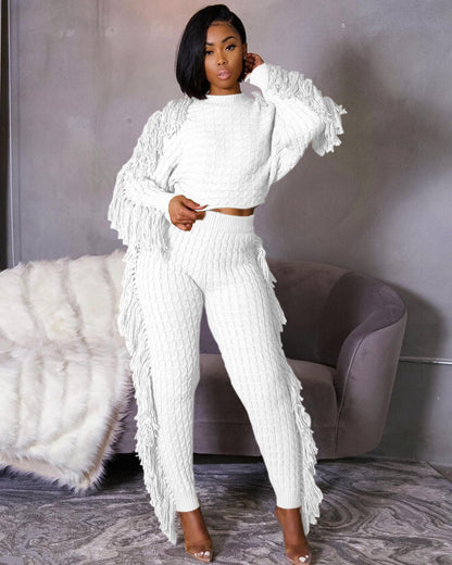 Cozy Knit Sweater Pants Set Fashion Closet Clothing