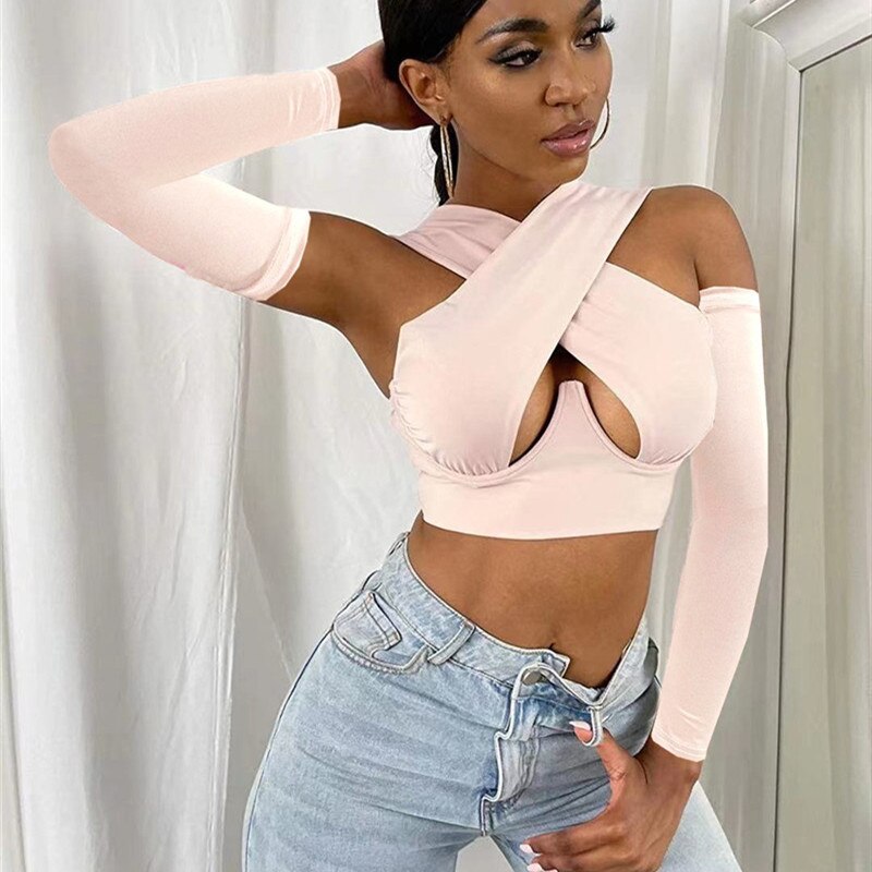 Crossover Sexy Crop Top Fashion Closet Clothing