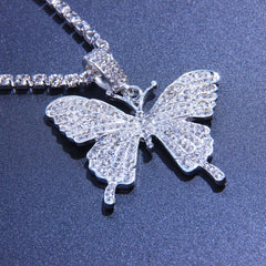 Crystal Butterfly Necklace Fashion Closet Clothing