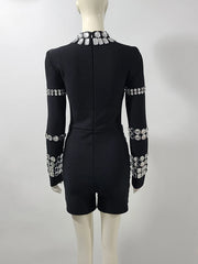 Crystal Diamond Bandage Romper Fashion Closet Clothing