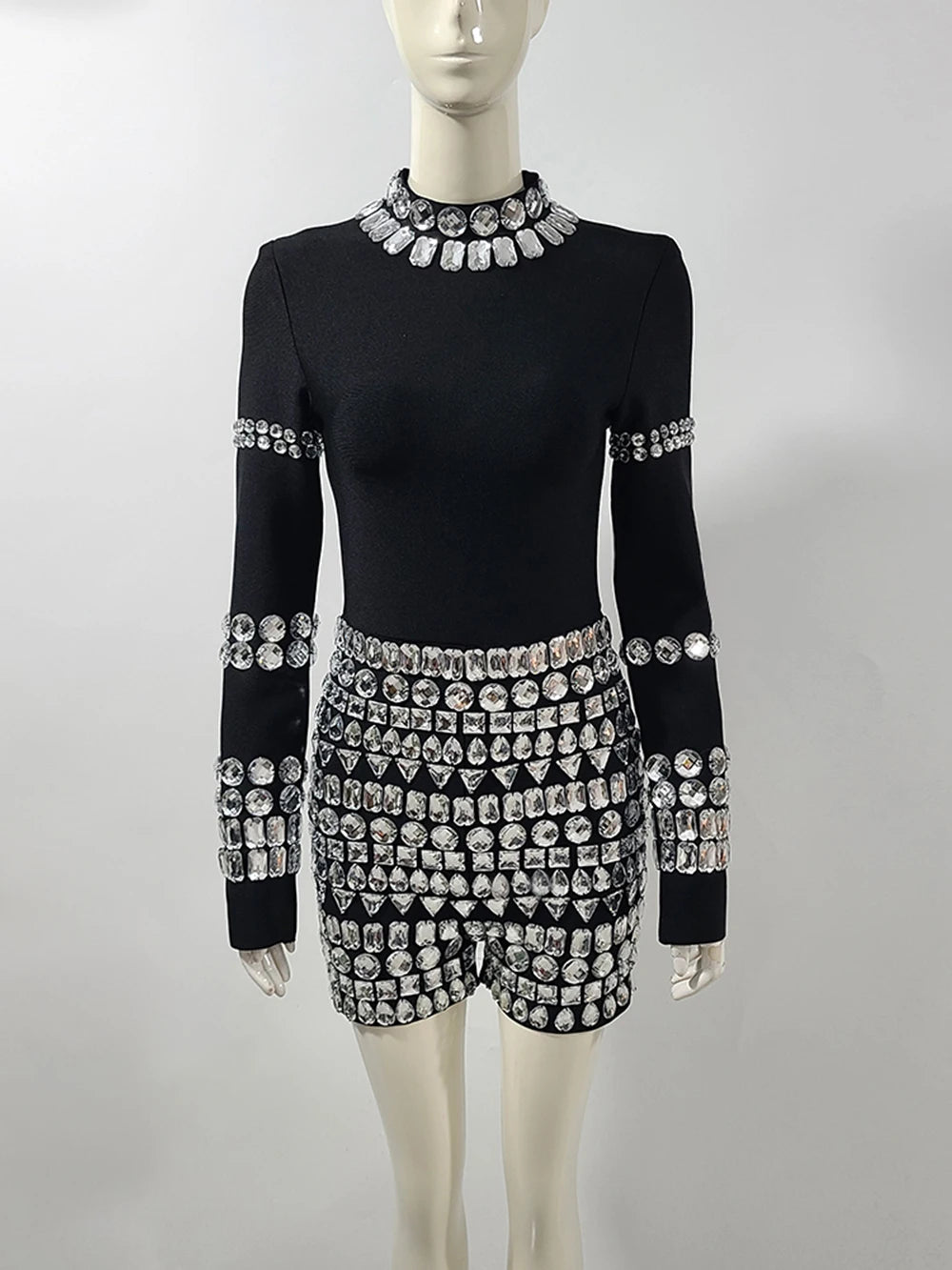 Crystal Diamond Bandage Romper Fashion Closet Clothing