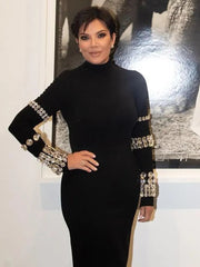 Crystal Luxury Bandage Midi Dress Fashion Closet Clothing