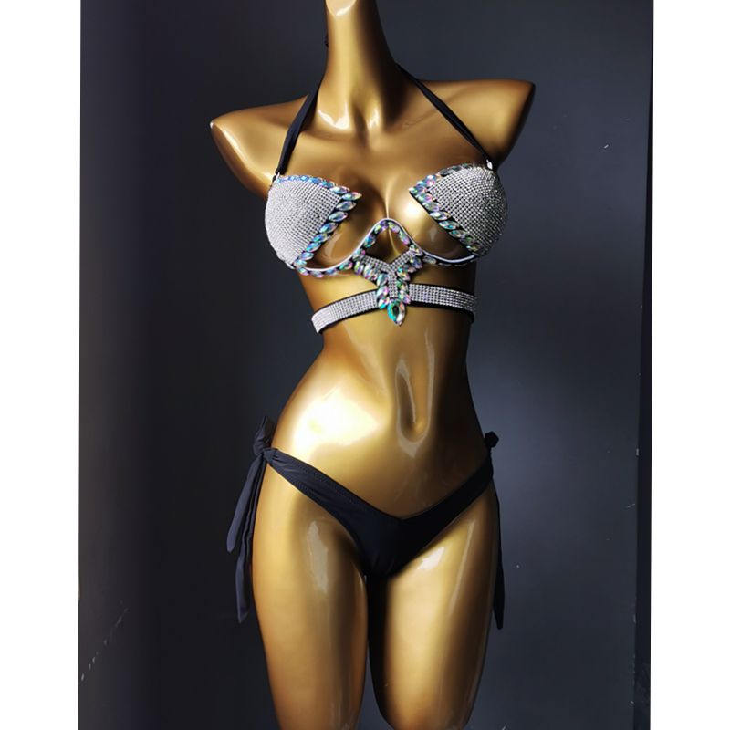 Crystal Stone Bikini Set Fashion Closet Clothing