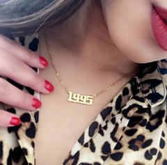 Custom Year of Birth Necklaces Fashion Closet Clothing