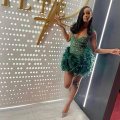 Danni Feather Dress Fashion Closet Clothing