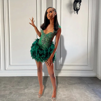 Danni Feather Dress Fashion Closet Clothing