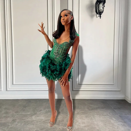 Danni Feather Dress Fashion Closet Clothing