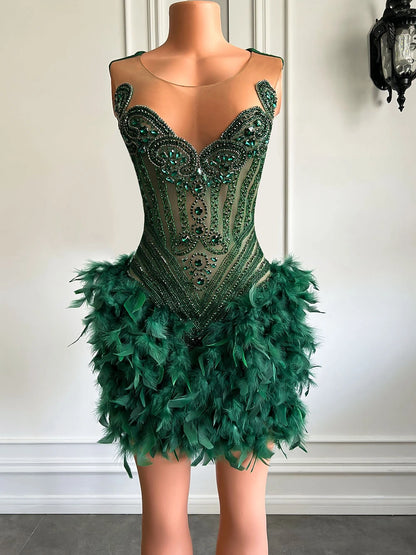 Danni Feather Dress Fashion Closet Clothing