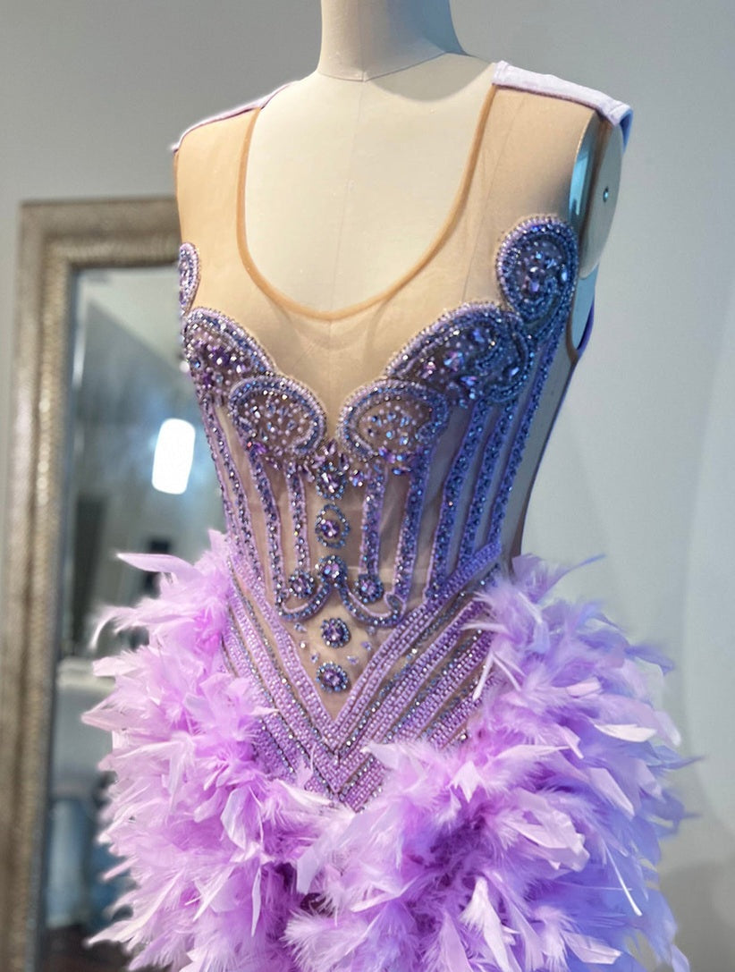 Danni Feather Dress Fashion Closet Clothing