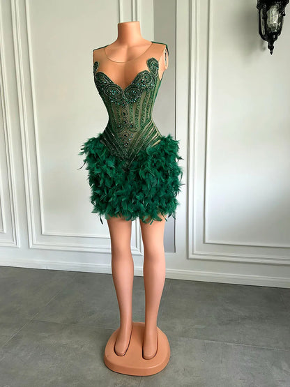 Danni Feather Dress Fashion Closet Clothing