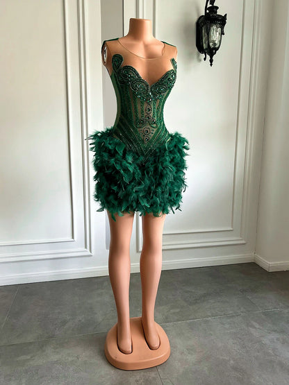 Danni Feather Dress Fashion Closet Clothing