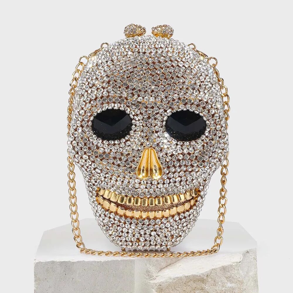 Diamond Skull Clutch Bag Fashion Closet Clothing