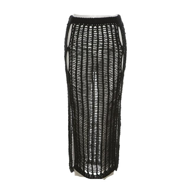Draya Knitting Sexy Long Skirt Fashion Closet Clothing