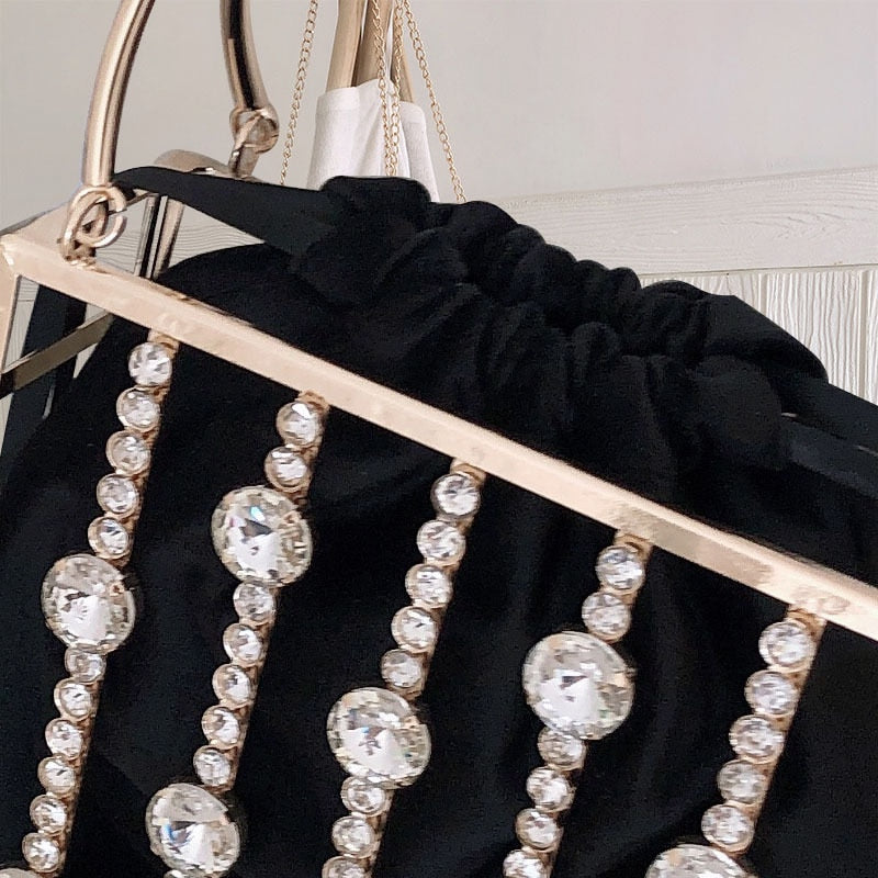 Elegant Diamond Clutch Bag Fashion Closet Clothing