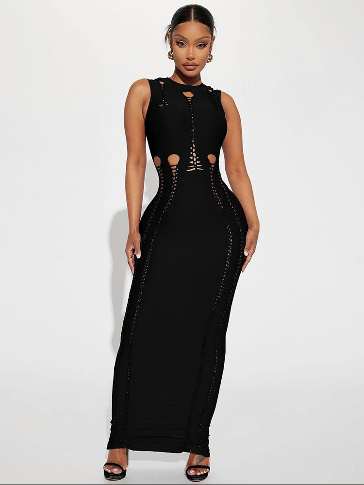 Kristal Maxi Dress - Black, Fashion Nova, Dresses