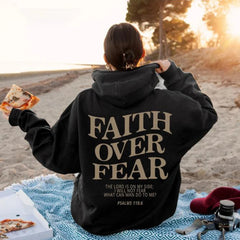 Faith Over Fear Hoodie Shirt (Unisex) Fashion Closet Clothing