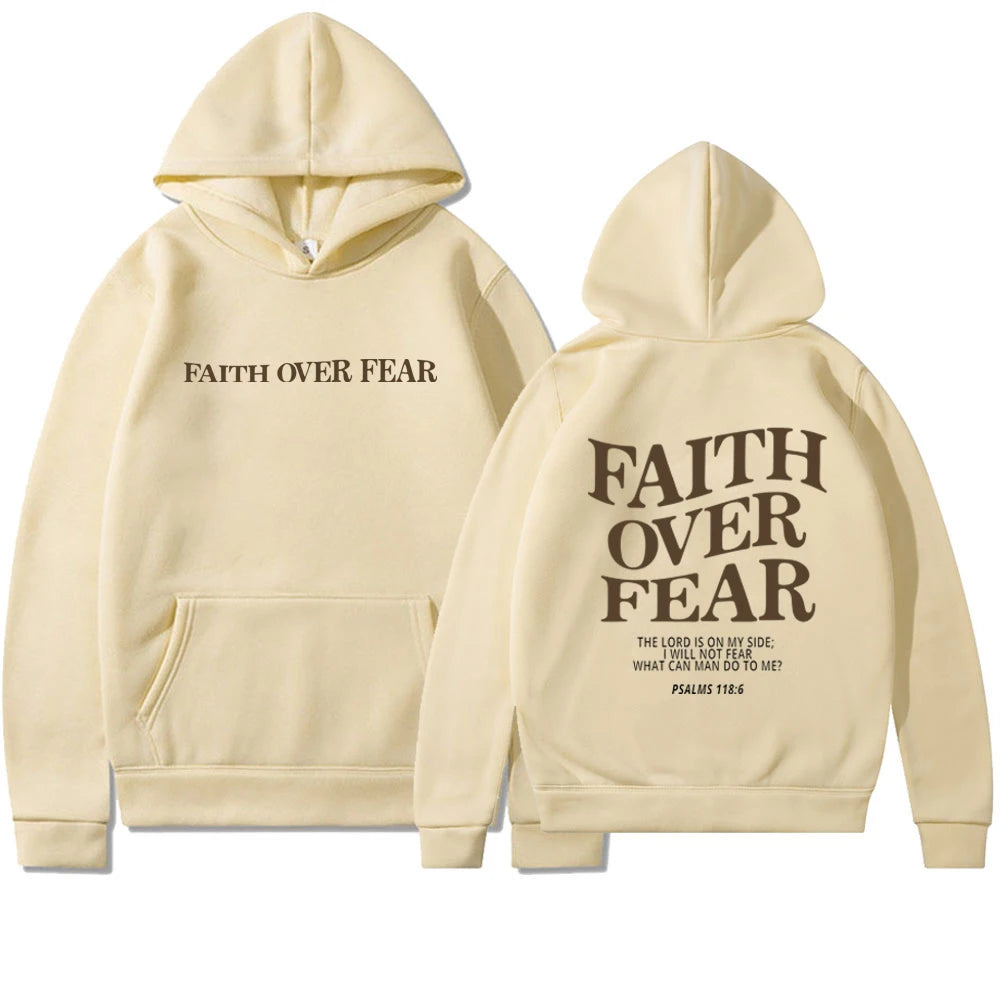Faith Over Fear Hoodie Shirt (Unisex) Fashion Closet Clothing