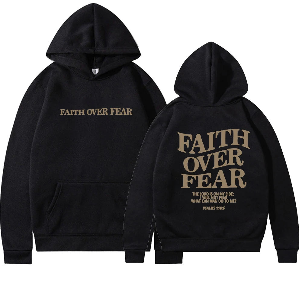 Faith Over Fear Hoodie Shirt (Unisex) Fashion Closet Clothing