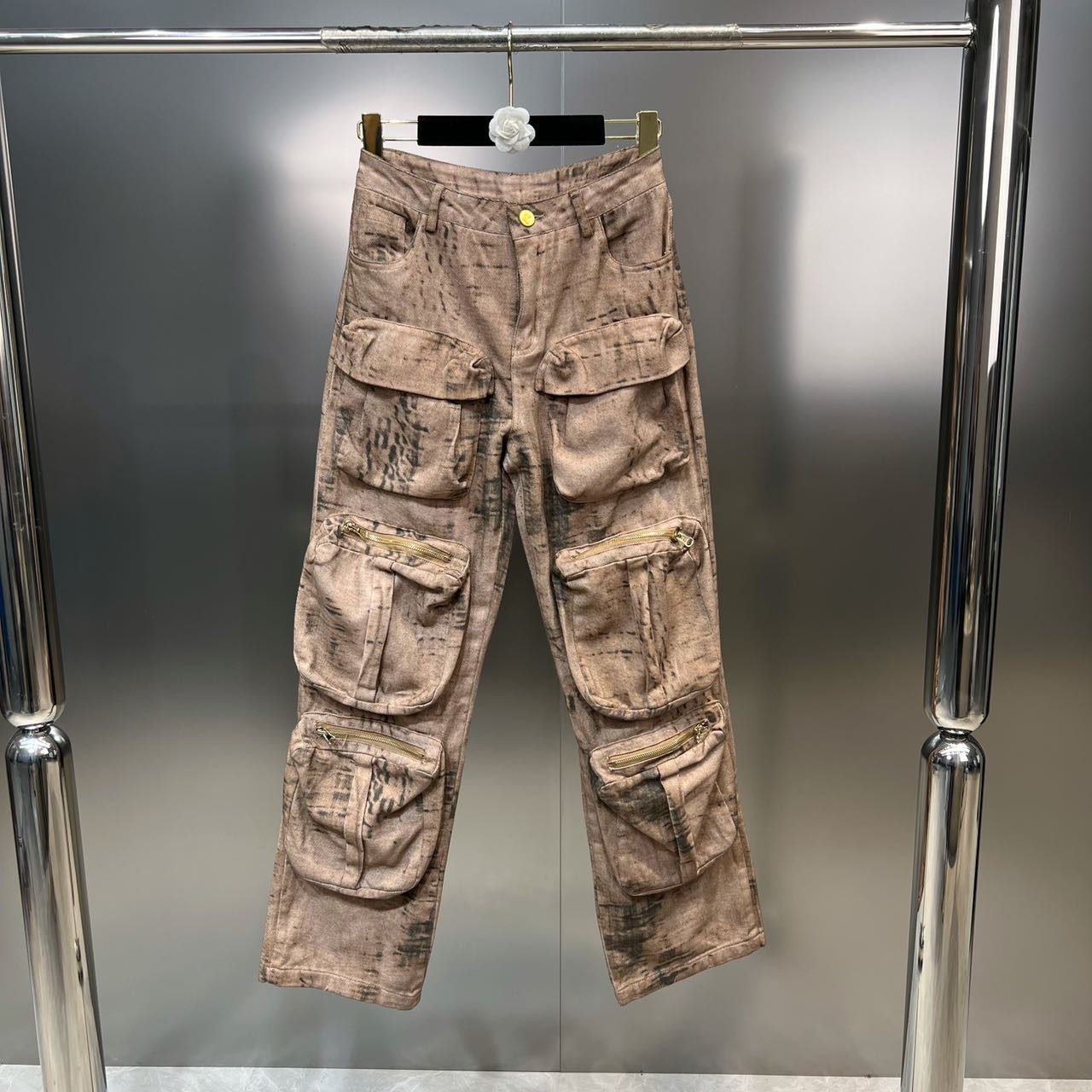 Fancy Multi Pocket Cargo Jeans Fashion Closet Clothing
