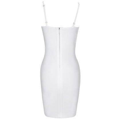 Fascinating Bandage Dress- White Fashion Closet Clothing