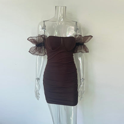 Fatima Ruched Mini Dress Fashion Closet Clothing