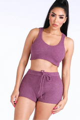 Feel the Vibe Knitted Set- Olive Fashion Closet Clothing