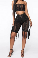 Feeling My Mesh Short Set Fashion Closet Clothing