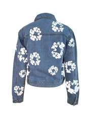 Floral Print Denim Jackets Fashion Closet Clothing