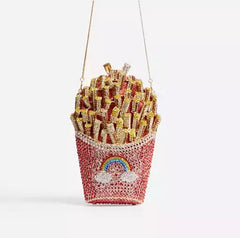 Fries Rainbow Clutch Bag Fashion Closet Clothing