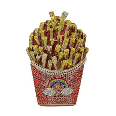 Fries Rainbow Clutch Bag Fashion Closet Clothing
