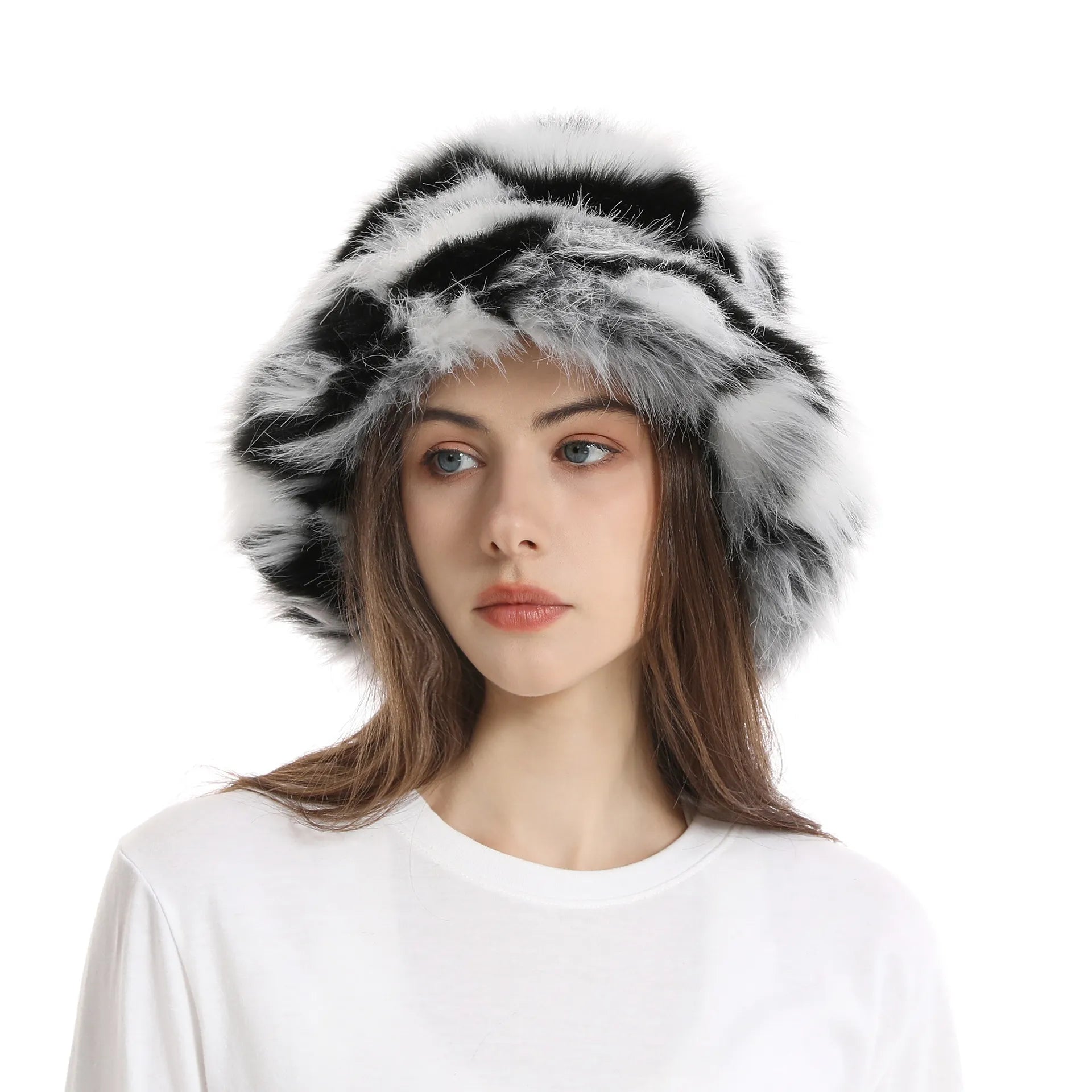 Fur Bucket Hat Fashion Closet Clothing