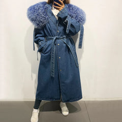 Fur Collar Denim Coat Fashion Closet Clothing